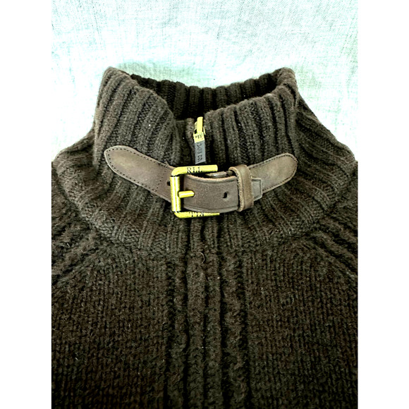 Ralph Lauren Lamb's Wool Long Sleeve Brown Turtleneck Sweater Size S - Picture 4 of 9
